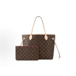 LOUIS VUITTON NEVERFULL MM  托特包  棕⾊